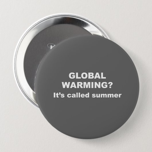 Globale Erwärmung wird Sommer genannt Button (Vorne & Hinten)