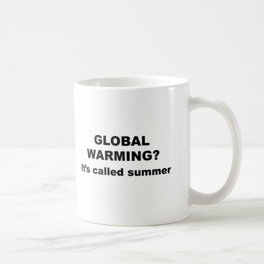 Globale Erwärmung wird Sommer genannt Kaffeetasse (Rechts)