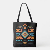Globale ethnische Stammesmuster-Tasche Tasche (Rückseite)