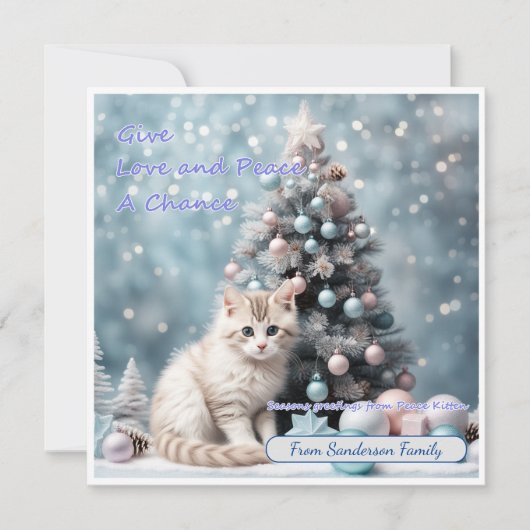 Globale Friedenskarte. Liebe und Frieden geben Karte (Vorderseite)