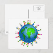 Globale Geburtskids Postkarte (Vorne/Hinten)