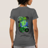 Globale Gerecycelt Bäume Kontinente Erde T-Shirt (Rückseite)