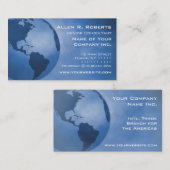 Globale Handels-Amerika-Niederlassung Unternehmens Visitenkarte (Vorne/Hinten)