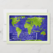 Globale Hochzeit in Urlaubsorts-Einladung Einladung (Vorderseite)