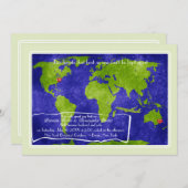Globale Hochzeit in Urlaubsorts-Einladung Einladung (Vorne/Hinten)