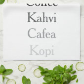 Globale Kaffee Geschirrtuch (Gefaltet)
