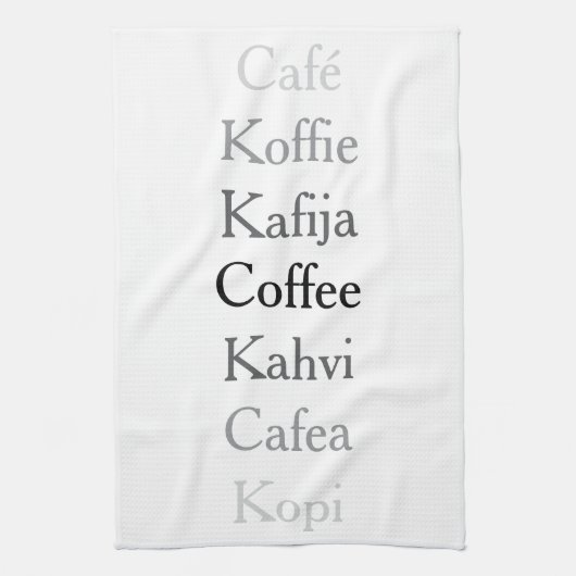 Globale Kaffee Geschirrtuch (Vertikal)