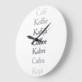 Globale Kaffee Große Wanduhr (Winkel)