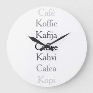 Globale Kaffee Große Wanduhr
