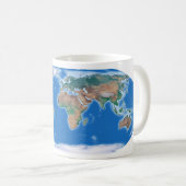 Globale Kaffeetasse-Weltkarte Kaffeetasse (VorderseiteRechts)