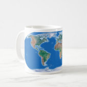 Globale Kaffeetasse-Weltkarte Kaffeetasse (Vorderseite Links)