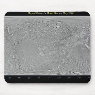 Globale Karte von Saturns Mond Dione Mousepad