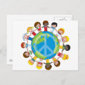 Globale Kinder Postkarte (Vorne/Hinten)