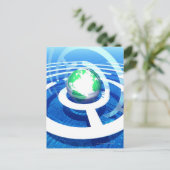 Globale Kommunikation, konzeptioneller Computer 2 Postkarte (Stehend Vorderseite)