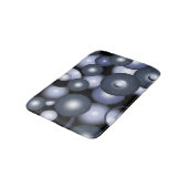 Globale konzentrische Zirkel-Orbitalkunst Abstrakt Badematte (Schrägansicht)