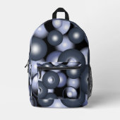 Globale konzentrische Zirkel-Orbitalkunst Abstrakt Bedruckter Rucksack (Vorderseite)