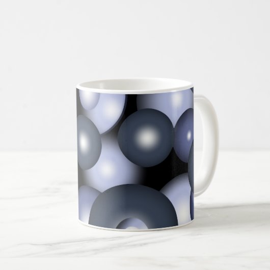 Globale konzentrische Zirkel-Orbitalkunst Abstrakt Kaffeetasse (VorderseiteRechts)