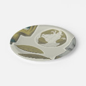 Globale Kreaturen Pappteller (Schrägansicht)