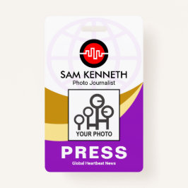 Globale Krümmungswellen Pressevorlage-ID Ausweis