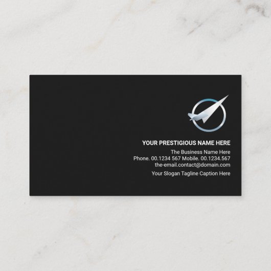 Globale Luftfahrt Visitenkarte (Rückseite)