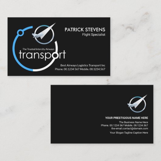 Globale Luftfahrt Visitenkarte (Vorne/Hinten)