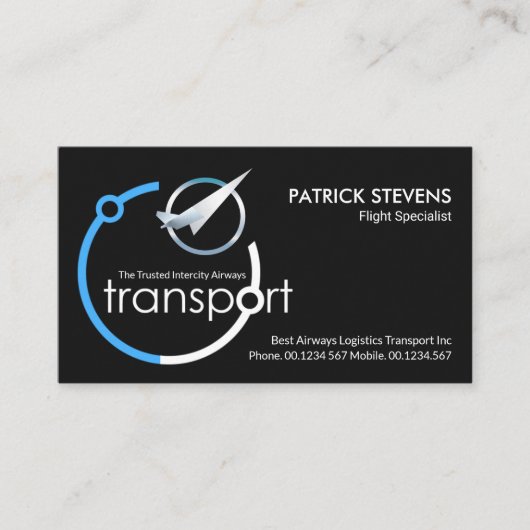 Globale Luftfahrt Visitenkarte (Vorderseite)