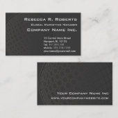 Globale Marketings-Weltkugel-klassisches schwarzes Visitenkarte (Vorne/Hinten)