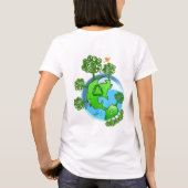 Globale Nachhaltige Erde gerecycelt T-Shirt (Rückseite)
