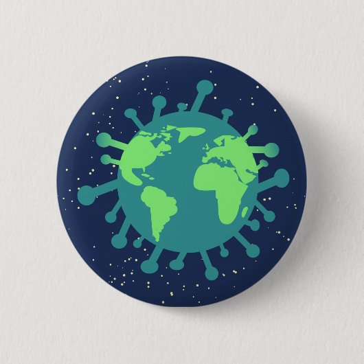 Globale Pandemie (Viruspartikeln) (Virusinfektion) Button (Vorderseite)