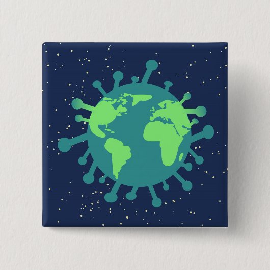 Globale Pandemie (Viruspartikeln) (Virusinfektion) Button (Vorderseite)