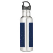 Globale Pandemie (Viruspartikeln) (Virusinfektion) Edelstahlflasche (Rückseite)