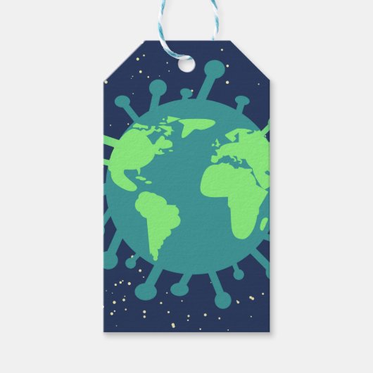 Globale Pandemie (Viruspartikeln) (Virusinfektion) Geschenkanhänger (Vorderseite)