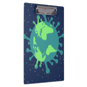 Globale Pandemie (Viruspartikeln) (Virusinfektion) Klemmbrett (Rechts)