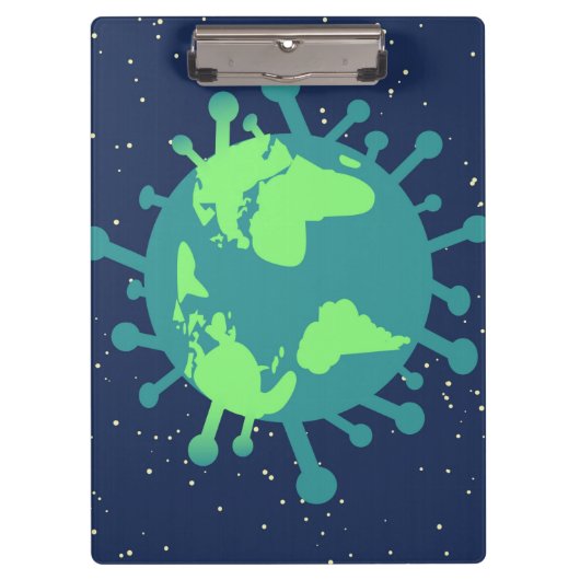 Globale Pandemie (Viruspartikeln) (Virusinfektion) Klemmbrett (Vorderseite)