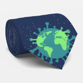 Globale Pandemie (Viruspartikeln) (Virusinfektion) Krawatte (Gerollt)
