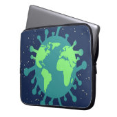 Globale Pandemie (Viruspartikeln) (Virusinfektion) Laptopschutzhülle (Vorderseite Links)