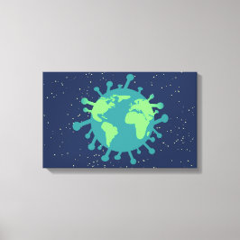 Globale Pandemie (Viruspartikeln) (Virusinfektion) Leinwanddruck