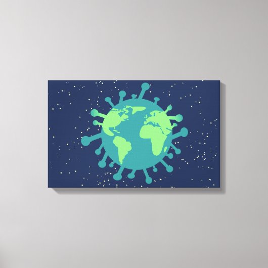 Globale Pandemie (Viruspartikeln) (Virusinfektion) Leinwanddruck (Vorderseite)