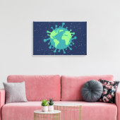 Globale Pandemie (Viruspartikeln) (Virusinfektion) Leinwanddruck (Insitu (Wohnzimmer))