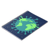 Globale Pandemie (Viruspartikeln) (Virusinfektion) Notizblock (Linke Seite)