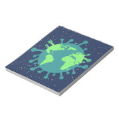 Globale Pandemie (Viruspartikeln) (Virusinfektion) Notizblock (Rotiert)