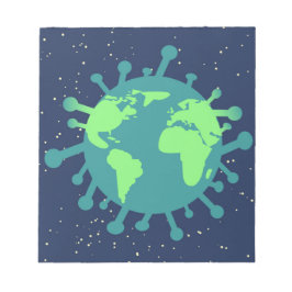 Globale Pandemie (Viruspartikeln) (Virusinfektion) Notizblock