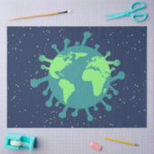 Globale Pandemie (Viruspartikeln) (Virusinfektion) Seidenpapier (Basteln)
