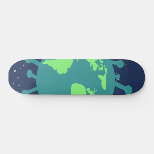 Globale Pandemie (Viruspartikeln) (Virusinfektion) Skateboard (Horizontal)