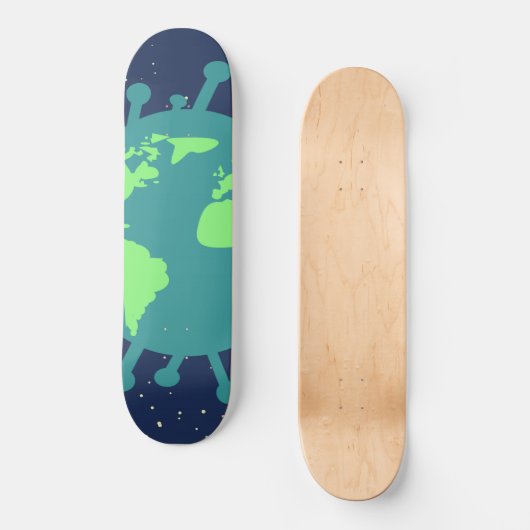 Globale Pandemie (Viruspartikeln) (Virusinfektion) Skateboard (Vorderseite)