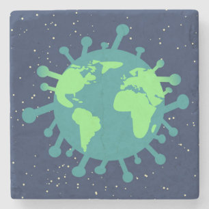 Globale Pandemie (Viruspartikeln) (Virusinfektion) Steinuntersetzer