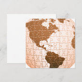 Globale Puzzlespiel-Einladungen Einladung (Vorne/Hinten)