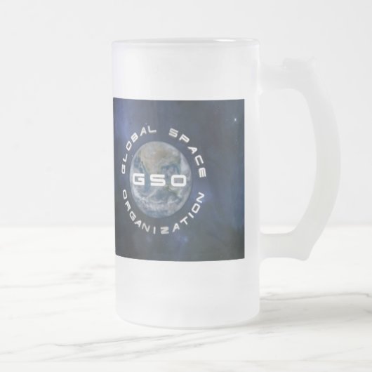 Globale Raum-Organisations-mattierte Tasse (Rechts)