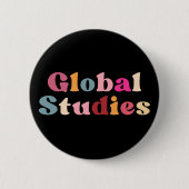 Globale Retro-Studien T - Shirt Button (Vorderseite)