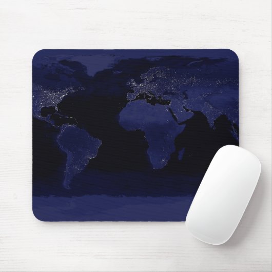 Globale Sicht auf die Lichter der Stadt Mousepad (Mit Mouse)